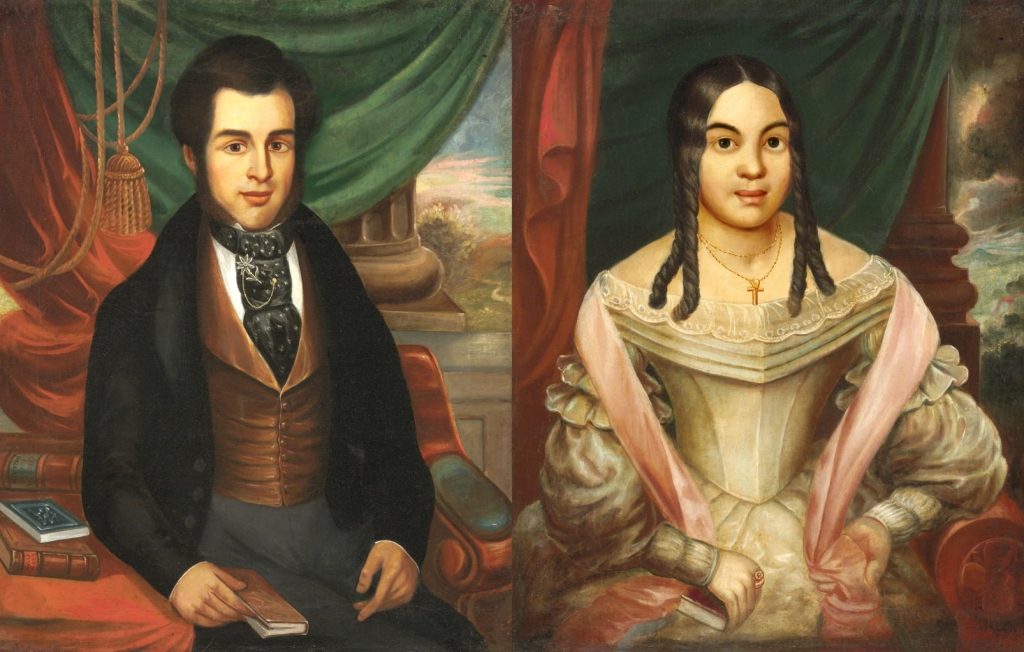Portraits of Hiram Charles Montier and his wife, Elizabeth Brown Montier, by Franklin R. Street. (Courtesy of the Philadelphia Museum of Art)