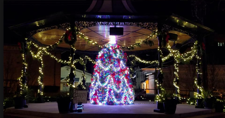 Robert Driebe copy Christmas tree inside the Victorian Band Stand in Cape May, N.J. (Photo courtesy of Robert Driebe)