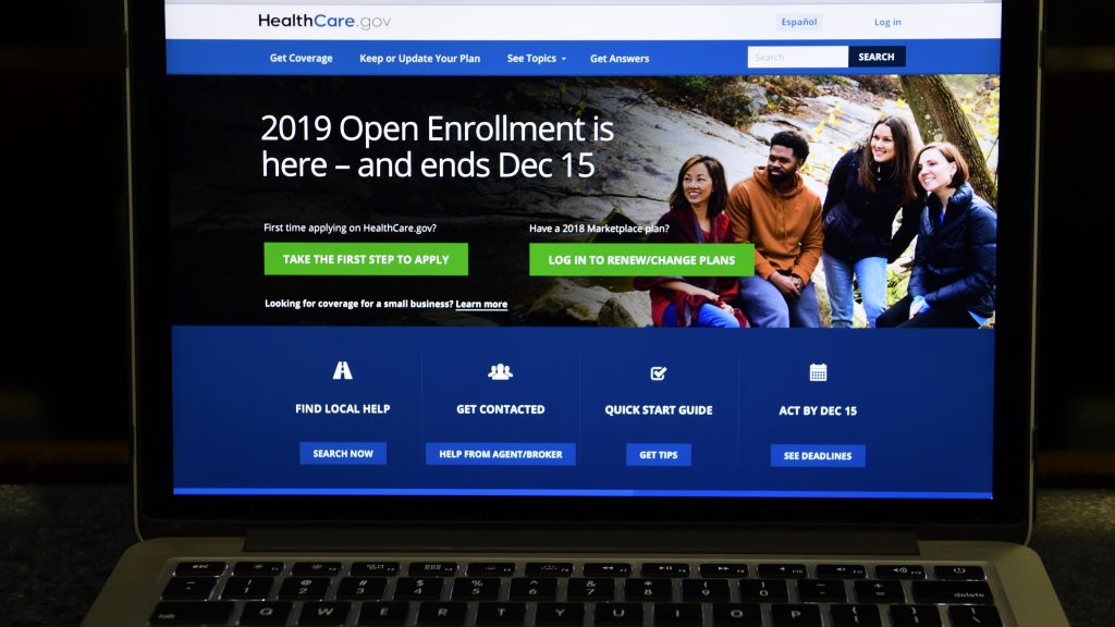 The federal website where consumers can sign up for health insurance under the Affordable Care Act is shown on a computer screen in Washington, D.C., last month. The federal judge in Texas, who earlier this month ruled the Affordable Care Act unconstitutional, said that the law can remain in effect while under appeal. The federal website where consumers can sign up for health insurance under the Affordable Care Act is shown on a computer screen in Washington, D.C. (AP Photo)