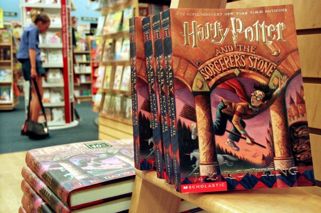 J. K. Rowling’s Harry Potter series story books sit in a bookstore July 6, 2000 in Arlington, Va. J. K. Rowling's Harry Potter series story books sit in a bookstore July 6, 2000 in Arlington, Va.