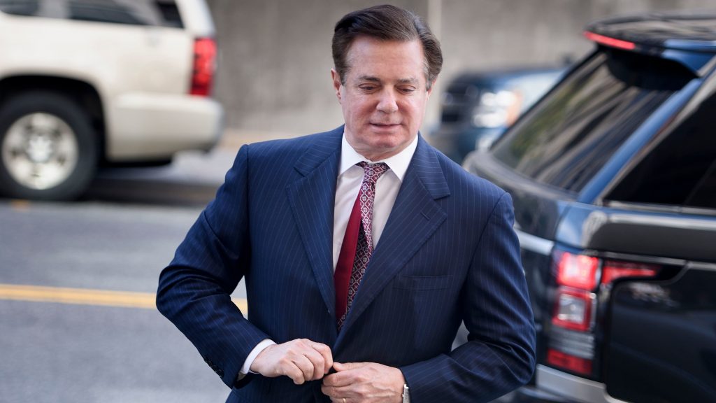 Paul Manafort arrives for a hearing at U.S. District Court on June 15, 2018, in Washington, D.C. Paul Manafort arrives for a hearing at U.S. District Court on June 15, 2018, in Washington, D.C. (Brendan Smialowski/AFP/Getty Images)