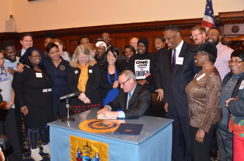 kenney signs Mayor Kenney signs bills at City Hall (Tom MacDonald/WHYY)