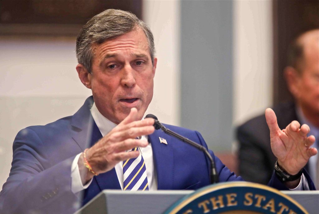Delaware Gov. John Carney delivers his third State of the State Address to a joint session of the Delaware legislature Thursday. Jan. 17, 2019, at Legislative Hall in Dover.