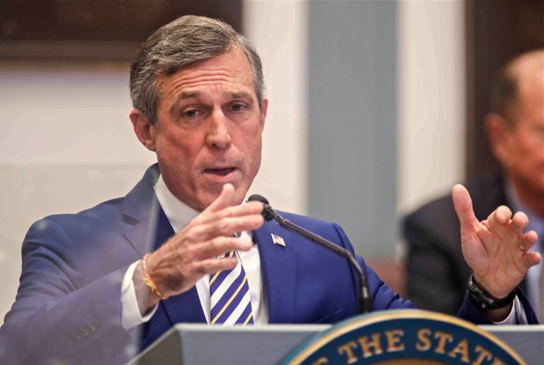 Delaware Gov. John Carney delivers his third State of the State Address to a joint session of the Delaware legislature Thursday. Jan. 17, 2019, at Legislative Hall in Dover.