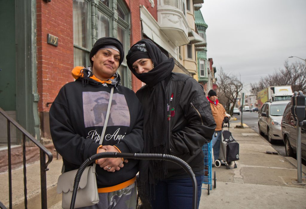 2019 01 23 kpaynter SNAP in reading pa Andrea Martinez (left) and Janelle Rosado are food stamp recipients. They live in Reading, Pa., where 44 percent of households receive SNAP benefits. (Kimberly Paynter/WHYY)