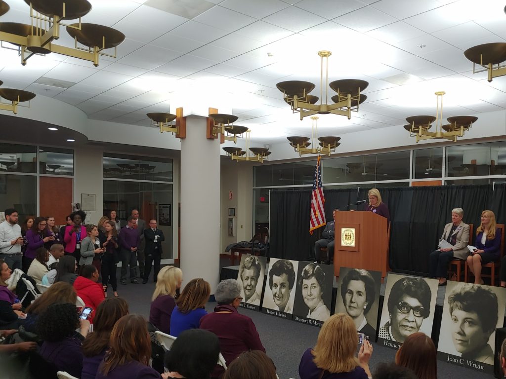 20190110_120801 Six former Delaware female legislators were honored during an event supporting the passage of the Equal Rights Amendment. (Zoe Read/WHYY)