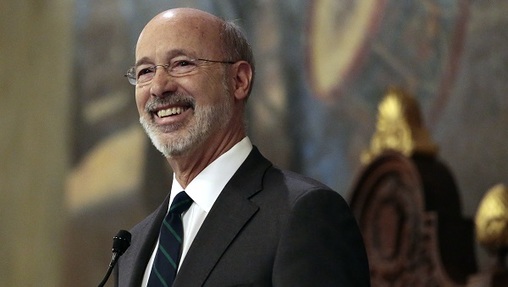 In this file photo Gov. Tom Wolf gives his budget address at the state Capitol in Harrisburg, Pa., on Tuesday, Feb. 6, 2018. (Chris Knight/AP Photo)