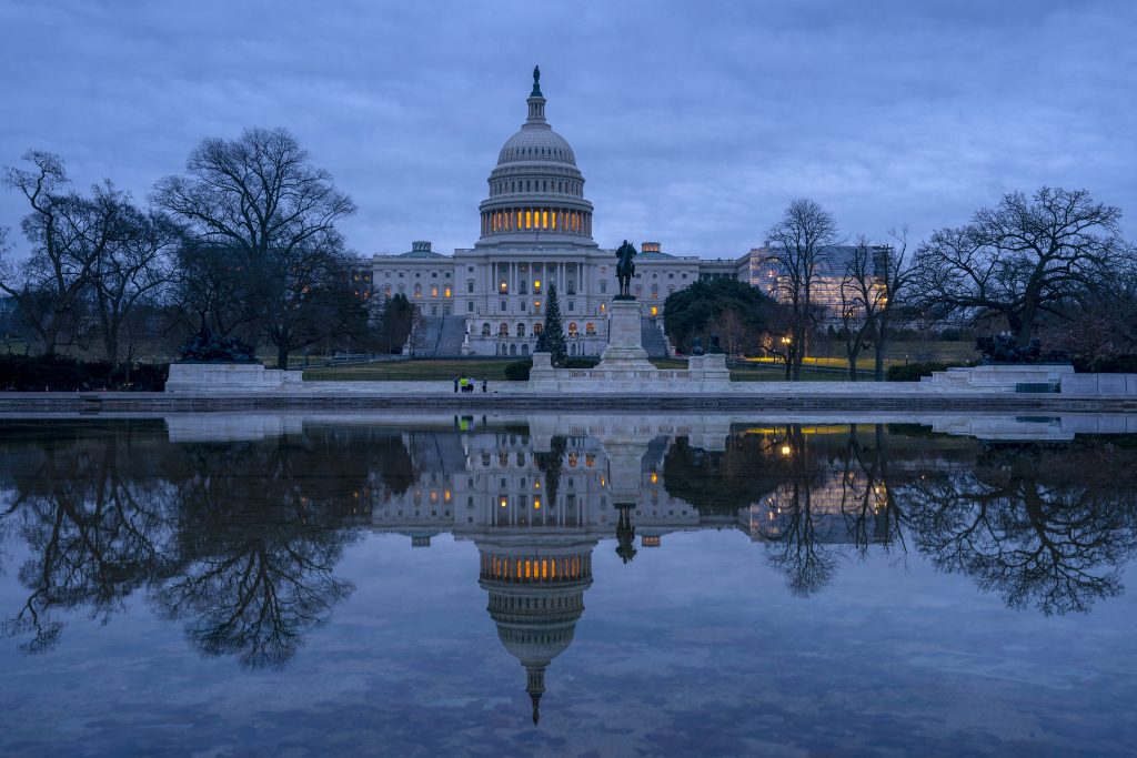APTOPIX Trump Border Wall The Capitol is seen under early morning skies in Washington, Thursday, Dec. 20, 2018. (J. Scott Applewhite/AP Photo)