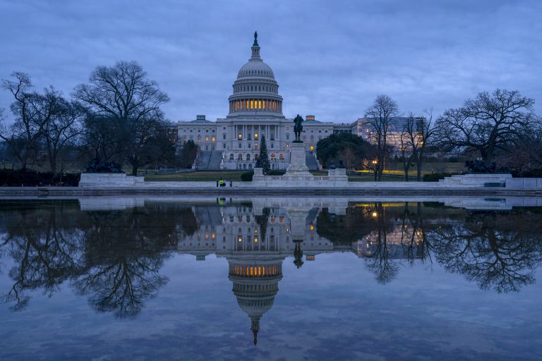 The Capitol is seen under early morning skies in Washington, Thursday, Dec. 20, 2018. (J. Scott Applewhite/AP Photo)