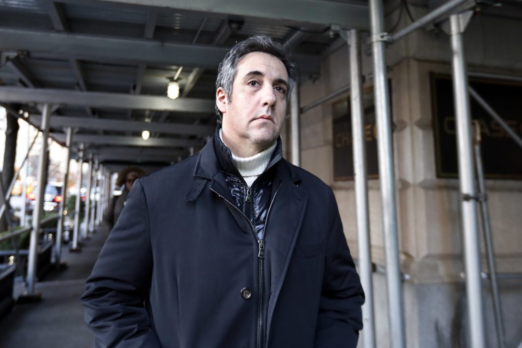 Michael Cohen In this Dec. 7, 2018 file photo, Michael Cohen, former lawyer to President Donald Trump, leaves his apartment building in New York. (Richard Drew/AP Photo, File)