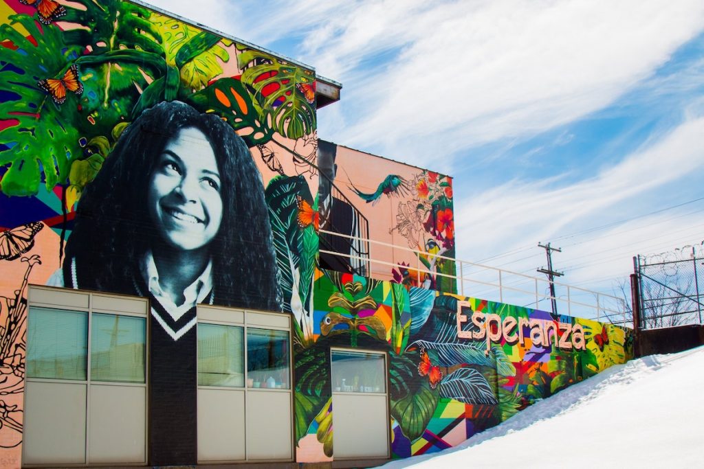 Esperanza-school-mural-facebook.comEsperanzausa Esperanza Academy Charter School's mural, “Sembrando Sueños, Cosechando Esperanza” (“Planting Dreams, Harvesting Hope”)(Photo via facebook.com/Esperanzausa)
