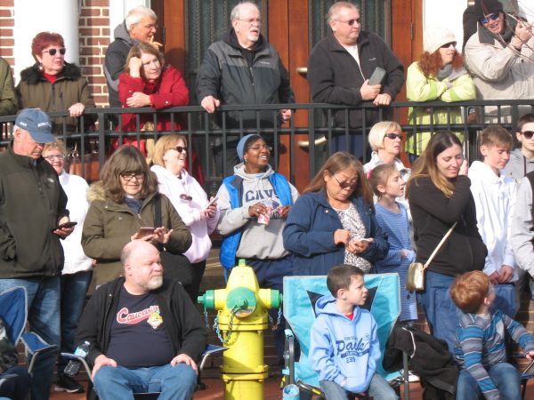 The sun was shining on Main Street. Temperatures were near 60 at parade time. (John Mussoni/WHYY)