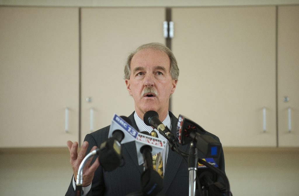 Proposal to arm teachers in Tamaqua postponed following vote Tamaqua Area School Board President Larry Wittig speaks during a meeting in January 2019. (Matt Smith for Keystone Crossroads)