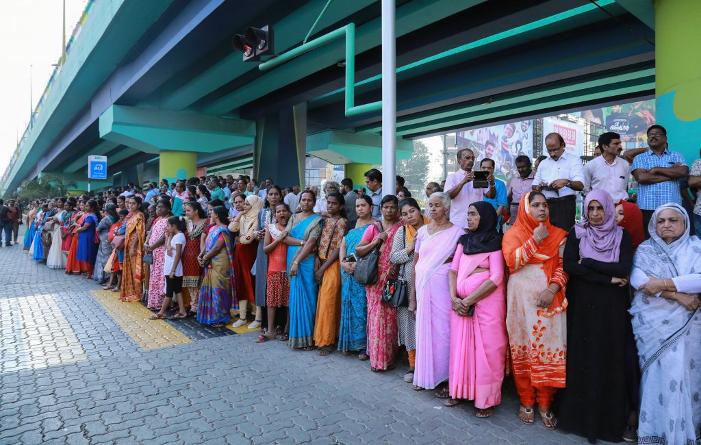 Millions of women joined hands along a highway in Kerala to form a “women’s wall” on New Year’s Day. For participants, the goal is gender equality. Millions of women joined hands along a highway in Kerala to form a