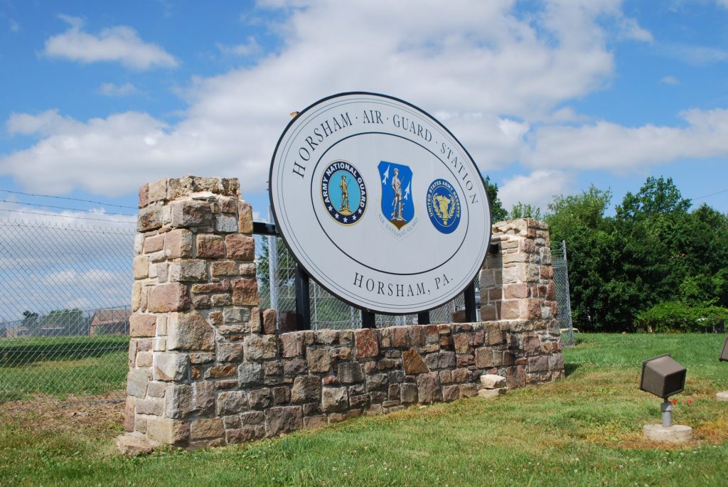 horsham_base_2-1920×1285 The Horsham Air Guard Station in Bucks County, Pa. where the use of PFAS chemicals in firefighting foam has been linked with contamination of local water supplies. (Jon Hurdle/StateImpact Pennsylvania)