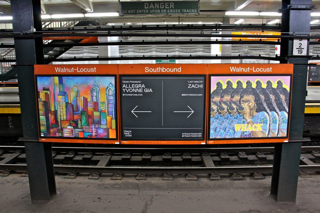 2019 02 11-e lee-philadelphia walnut locust subway-track takeover art exhibit The Walnut-Locust subway station has become a gallery for 30 local artists who participated in