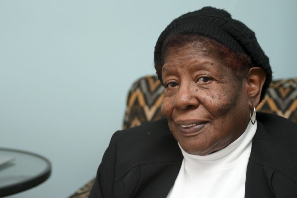 20190213_Jones_Portrait_BS1546 Lurline Jones, girls basketball coach, in her Mt Airy home, on February 13, 2019. (Bastiaan Slabbers for WHYY)