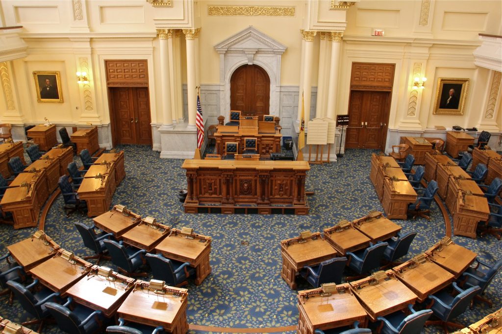 2019 02 14-e lee-trenton state house assembly chambers New Jersey Assembly chambers. (Emma Lee/WHYY)