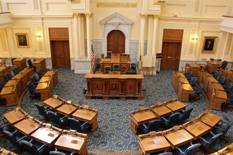 New Jersey Assembly chambers. (Emma Lee/WHYY)