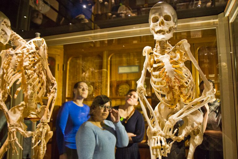 Carol Orzel had FOP, a rare disorder in which connective tissue is replaced by bone. She wished her skeleton to be displayed at the Mütter Museum in Philadelphia. (Kimberly Paynter/WHYY)