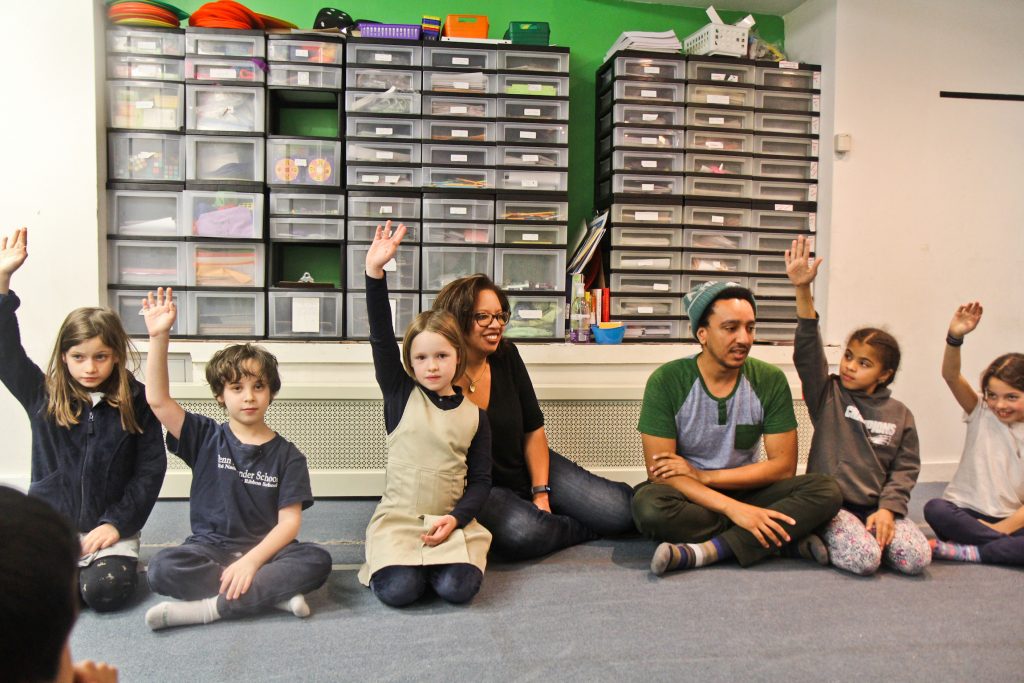 2019 02 5 kpaynter trapezium Students at the Trapezium Math Club practice skip counting, an exercise which helps them learn multiplication. (Kimberly Paynter/WHYY)
