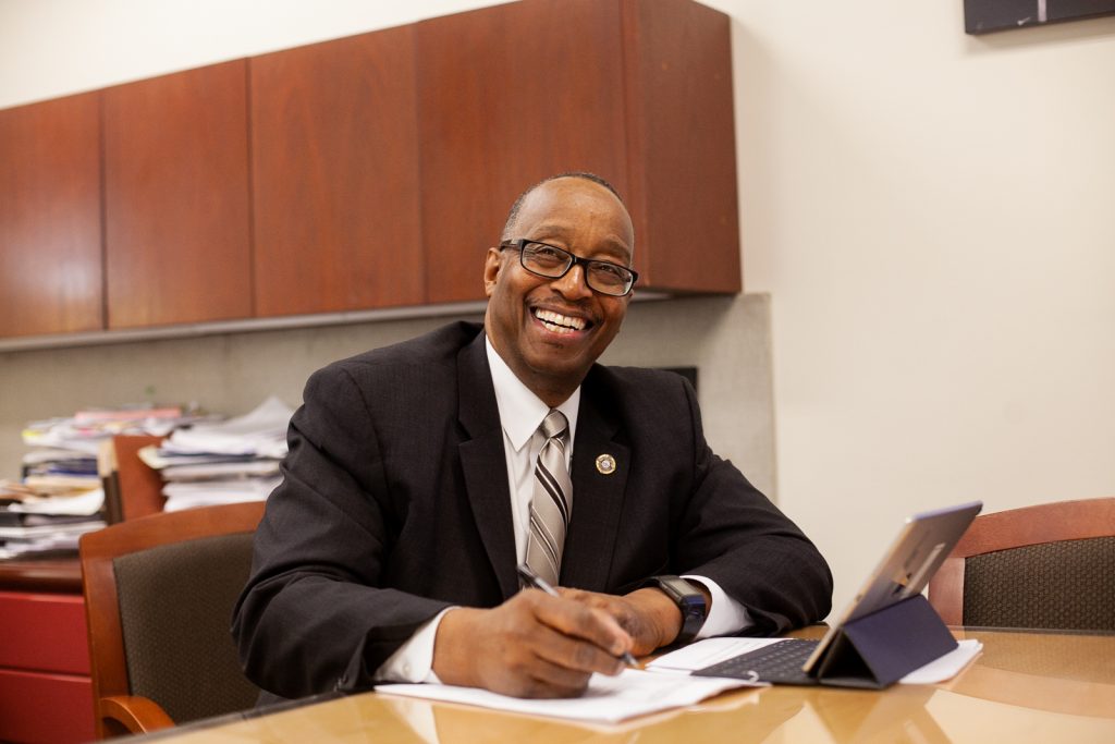 2019 2 7- b larrison- philadelphia district attorneys office- robert listenbee jr- first assistant district attorney robert listenbee jr_-2 First Assistant District Attorney Robert Listenbee Jr. sits in his office on February 7, 2019. (Brad Larrison for WHYY)