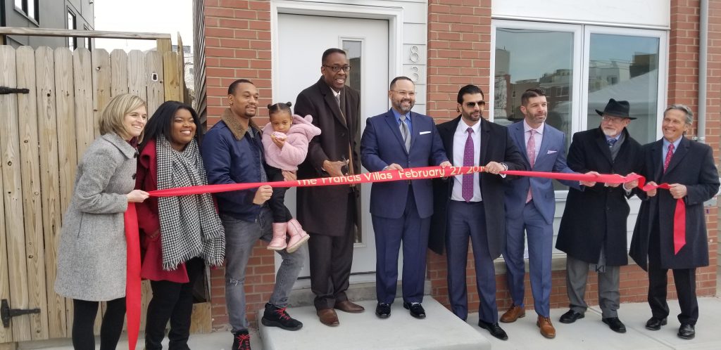 20190227_112643 City Council President Darrell Clarke (center) at a ribbon cutting event. (Tom MacDonald/WHYY)