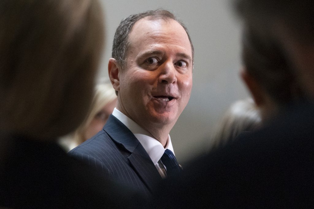 Adam Schiff House Intelligence Committee Chairman Adam Schiff, D-Calif., speaks with reporters after his panel voted in a closed session to send more than 50 interview transcripts from its now-closed Russia investigation to special counsel Robert Mueller, on Capitol Hill in Washington, Wednesday, Feb. 6, 2019. (J. Scott Applewhite/AP Photo)