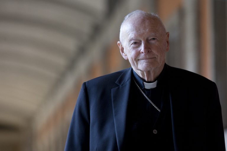 In this Feb. 13, 2013 file photo, Cardinal Theodore Edgar McCarrick poses during an interview with the Associated Press, in Rome. On Saturday, Feb. 16, 2019 the Vatican announced Pope Francis defrocked former U.S. Cardinal Theodore McCarrick after Vatican officials found him guilty of soliciting for sex while hearing Confession. (Andrew Medichini/AP Photo, file)