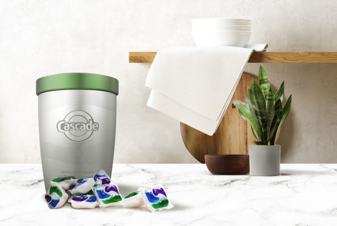 A new initiative through TerraCycle will bring products like Cascade to local stores in reusable packaging (Provided)