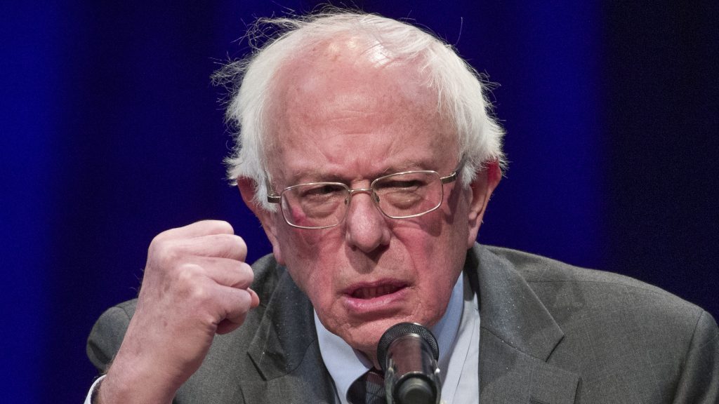 Sen. Bernie Sanders, I-Vt., speaks about his new book, 'Where We Go From Here: Two Years in the Resistance', at a George Washington University/Politics and Prose event in November 2018. He announced a second presidential campaign on Tuesday. (Alex Brandon/AP)
