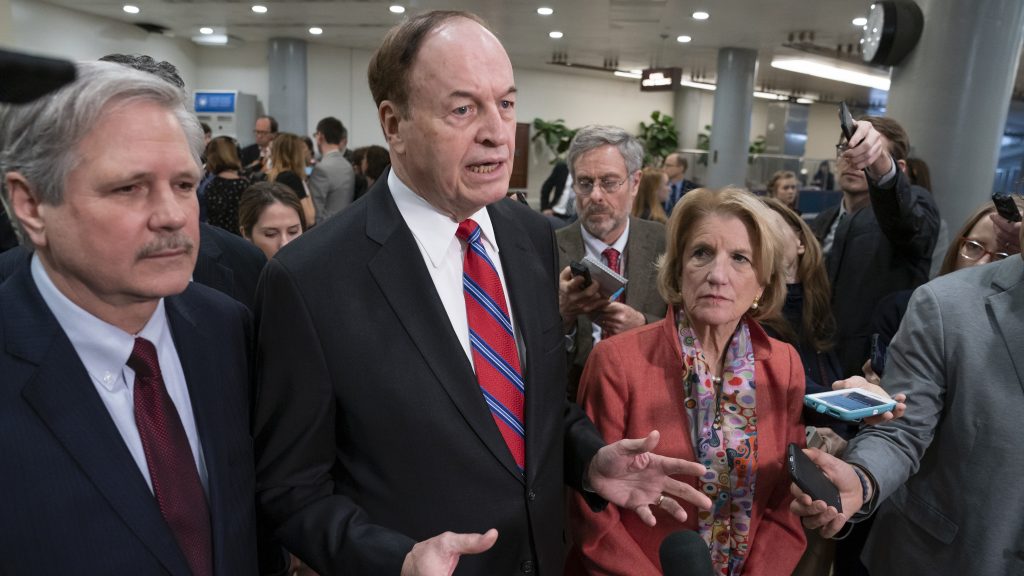 Sen. Richard Shelby (center), is the top Republican in a bipartisan group of lawmakers working to craft an agreement on border security. Sen. Richard Shelby (center), is the top Republican in a bipartisan group of lawmakers working to craft an agreement on border security. (J. Scott Applewhite/AP Photo)