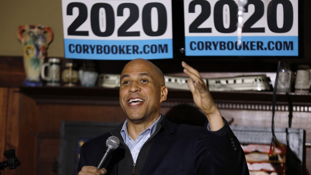 Sen. Cory Booker, D-N.J., is reintroducing a bill to make marijuana legal on the federal level, with the support of several other Senate Democrats running for president. Sen. Cory Booker, D-N.J., is reintroducing a bill to make marijuana legal on the federal level, with the support of several other Senate Democrats running for president. (Charlie Neibergall/AP)