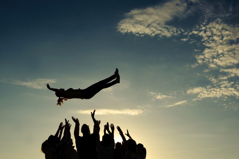 Using blockchain technology can feel like falling and hoping someone will catch you. (Nicoleta Raftu/Shutterstock.com)