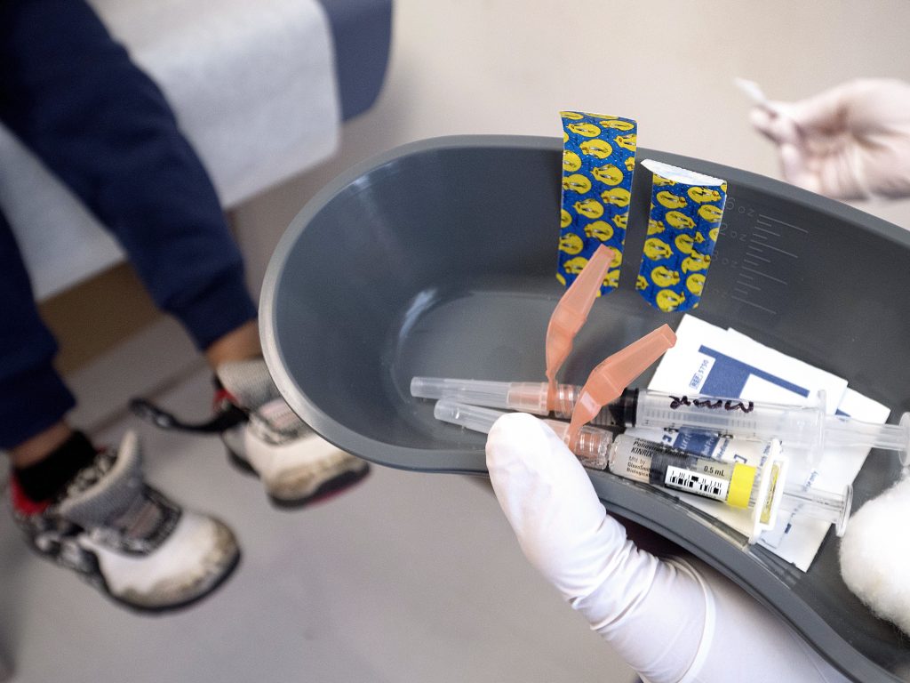 A combination vaccine against measles, mumps and rubella protects kids against all three illnesses with one shot. A combination vaccine against measles, mumps and rubella protects kids against all three illnesses with one shot. (Courtney Perry/The Washington Post/Getty Images)