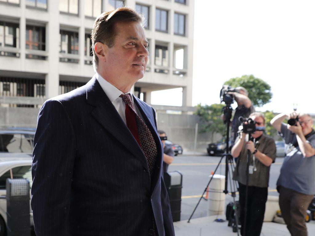 Paul Manafort, former campaign manager for Donald Trump, arrives at federal court in Washington, D.C., in June. Paul Manafort, former campaign manager for Donald Trump, arrives at federal court in Washington, D.C., in June 2018. (Aaron P. Bernstein/Bloomberg via Getty Images)