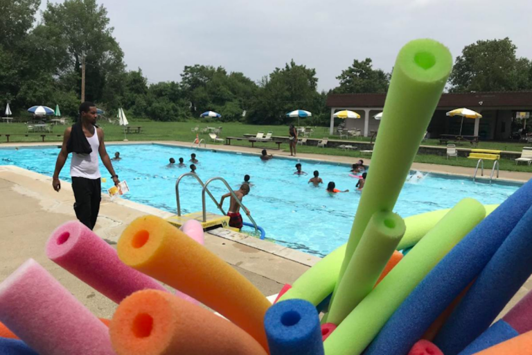 Children play at the Nile Swim Club in Yeadon (Michael D'Onofrio/The Philadelphia Tribune) 