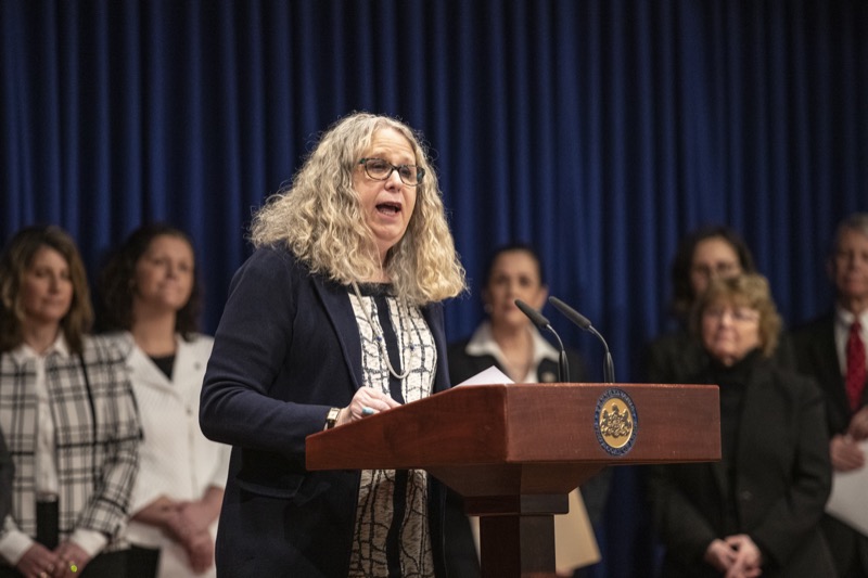16754_doh_ruralhealth_dp_02 Department of Health Secretary Dr. Rachel Levine speaks at a press event March 2019. (Provided)