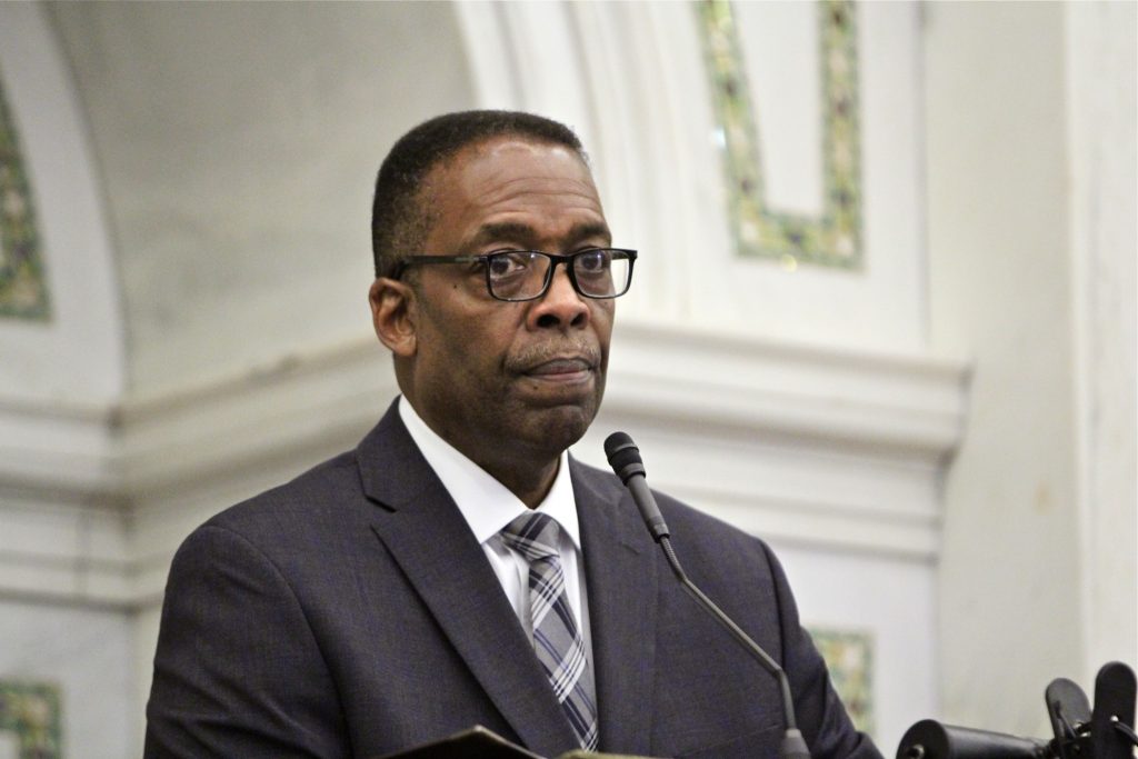 2019 03 07-e lee-darrell clarke-philadelphia city council Philadelphia City Council President Darrell Clarke. (Emma Lee/WHYY)