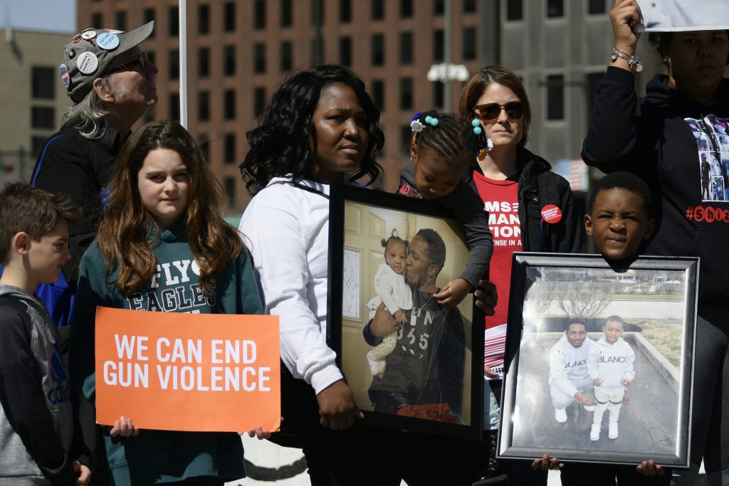 PA: Close to a hundred participate in March For Our Lives Anniversary in Philadelphia Members of Moms Bonded By Grief join close to 100 people at an anti-gun violence rally at LOVE Park, on Sunday, exactly one year after the nationwide student-led protests to call for gun reform following the mass shooting in Parkland, Florida. (Bastiaan Slabbers for WHYY)
