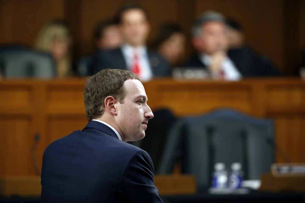 Mark Zuckerberg Facebook CEO Mark Zuckerberg testifies before a joint hearing of the Commerce and Judiciary Committees on Capitol Hill in Washington, Tuesday, April 10, 2018, about the use of Facebook data to target American voters in the 2016 election. (Alex Brandon/AP Photo)