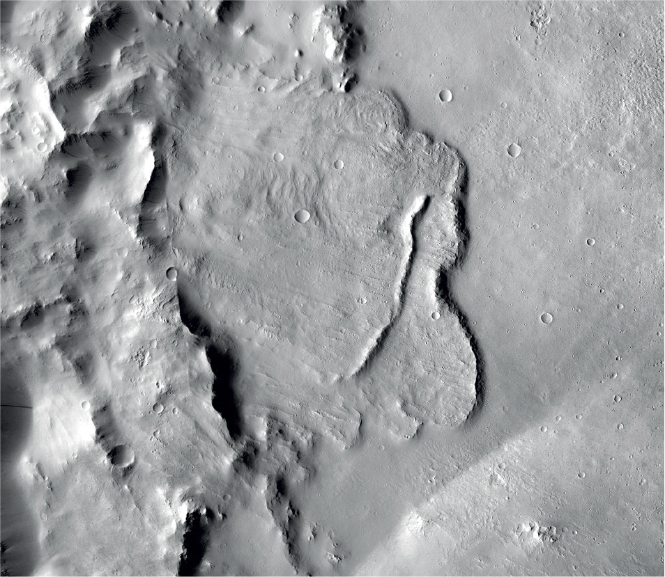 EU Mars Underground Lakes This undated photo provided by the European Space Agency, ESA, shows the surface of the Mars. Scientists say images of Martian craters taken by European and American space probes show there likely once was a planet-wide system of underground lakes. (NASA/JPL-Caltech/MSSS via AP)