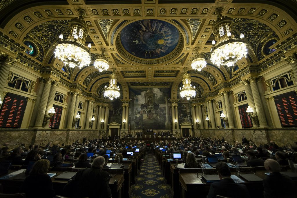 Tom Wolf In this Feb. 5, 2019 file photo, Gov. Tom Wolf delivers his budget address for the 2019-20 fiscal year to a joint session of the Pennsylvania House and Senate in Harrisburg, Pa. (Matt Rourke/AP Photo, File)