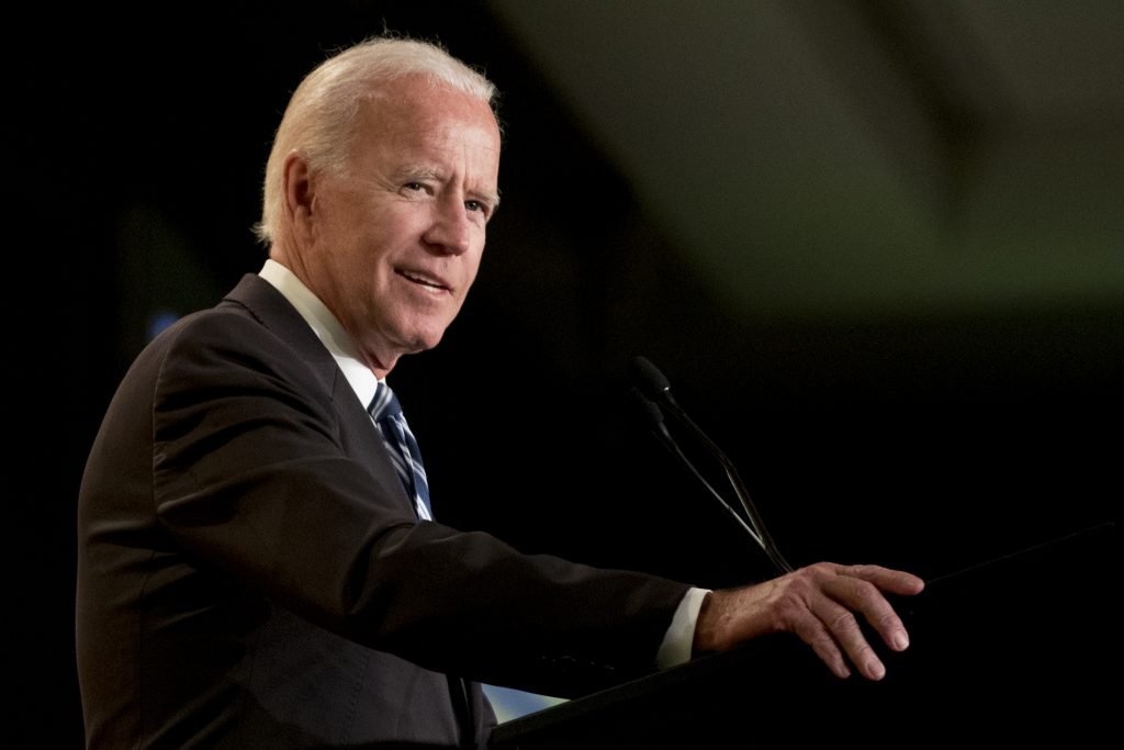 Joe Biden Former Vice President Joe Biden speaks at the International Association of Firefighters at the Hyatt Regency on Capitol Hill in Washington, Tuesday, March 12, 2019. (AP Photo/Andrew Harnik)
