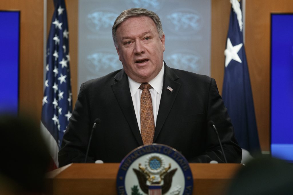 Mike Pompeo Secretary of State Mike Pompeo speaks during a news conference at the State Department, Friday, March 15, 2019 in Washington. (Carolyn Kaster/AP Photo)