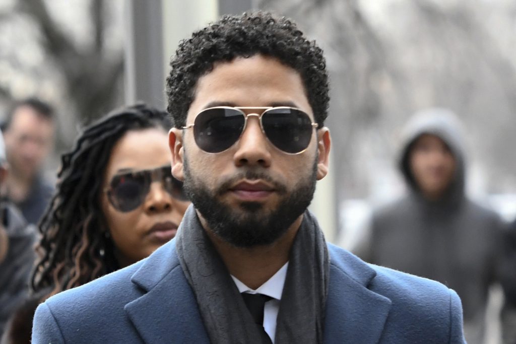 Empire Cast Member Attack In this March 14, 2019 file photo, Empire actor Jussie Smollett arrives at the Leighton Criminal Court Building for his hearing in Chicago. Smollett is accused of lying to police about being the victim of a racist and homophobic attack by two men on Jan. 29 in downtown Chicago. (Matt Marton/AP Photo, File)