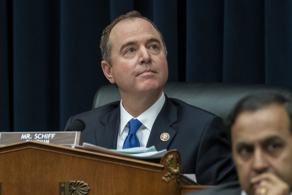Adam Schiff House Intelligence Committee Chairman Adam Schiff, D-Calif., listens as the Democrat-controlled panel pushed ahead with their oversight of the Trump administration at a hearing to examine to examine how the Russian government works to undermine its adversaries, especially the U.S., on Capitol Hill in Washington, Thursday, March 28, 2019. (J. Scott Applewhite/AP Photo)