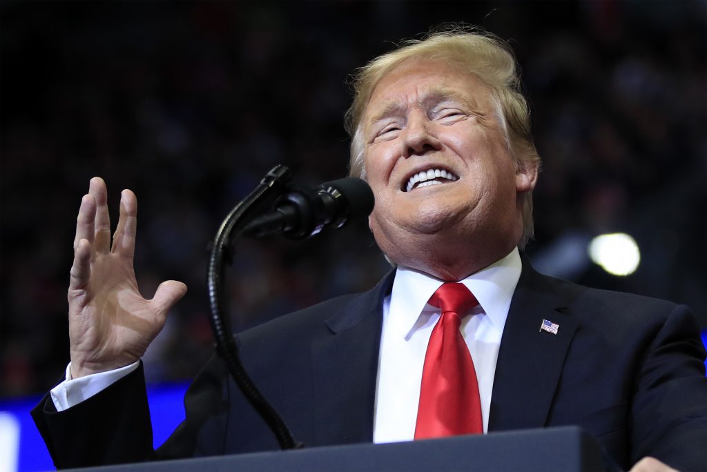 Donald Trump In this March 28, 2019, photo, President Donald Trump speaks at a campaign rally in Grand Rapids, Mich. Trump’s surprise decision to stop defending the Affordable Care Act in court has opened a new debate among Republicans about how to approach health care heading into the 2020 elections, with some fearing the issue remains a vulnerability for the party. (Manuel Balce Ceneta/AP Photo)