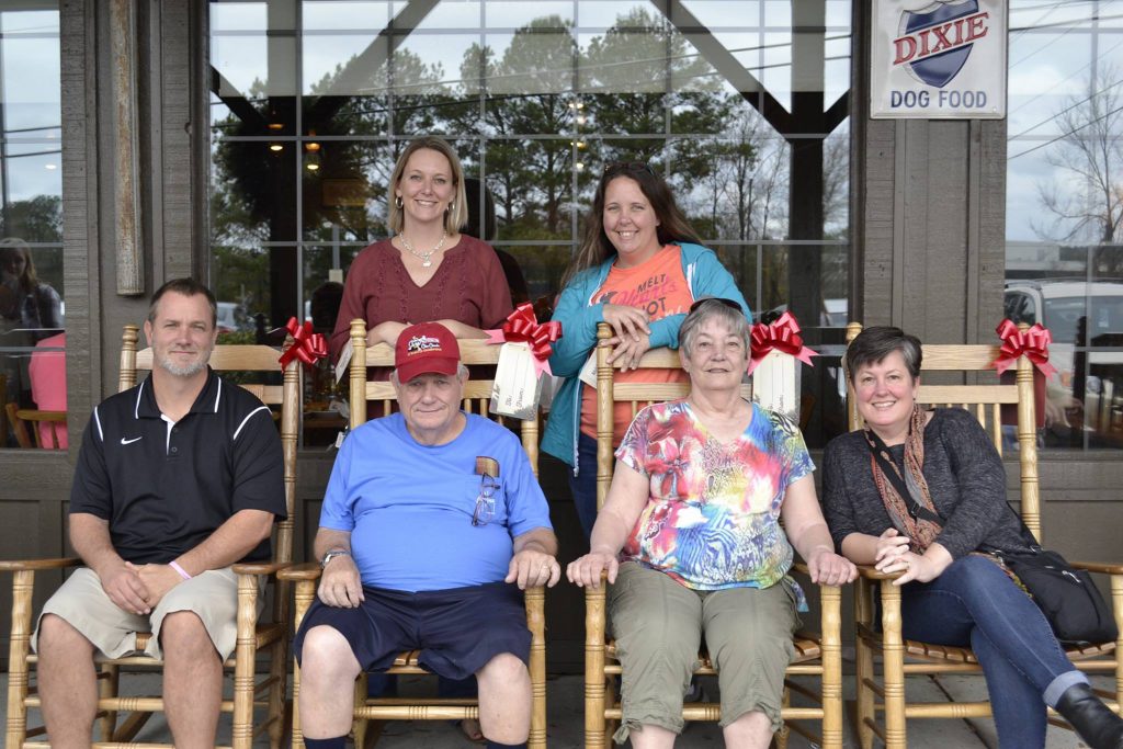 Ethicists debate medical aid in dying for dementia patients Ott 01 Family reunion lunch at Cracker Barrel in Macon, Georgia. Front row (left to right): Thor Ott, Dan Ott, Kathy Ott, Tanya Ott. Back row (left to right): Krista Ott, Danielle Springston. (Image courtesy of Tanya Ott)