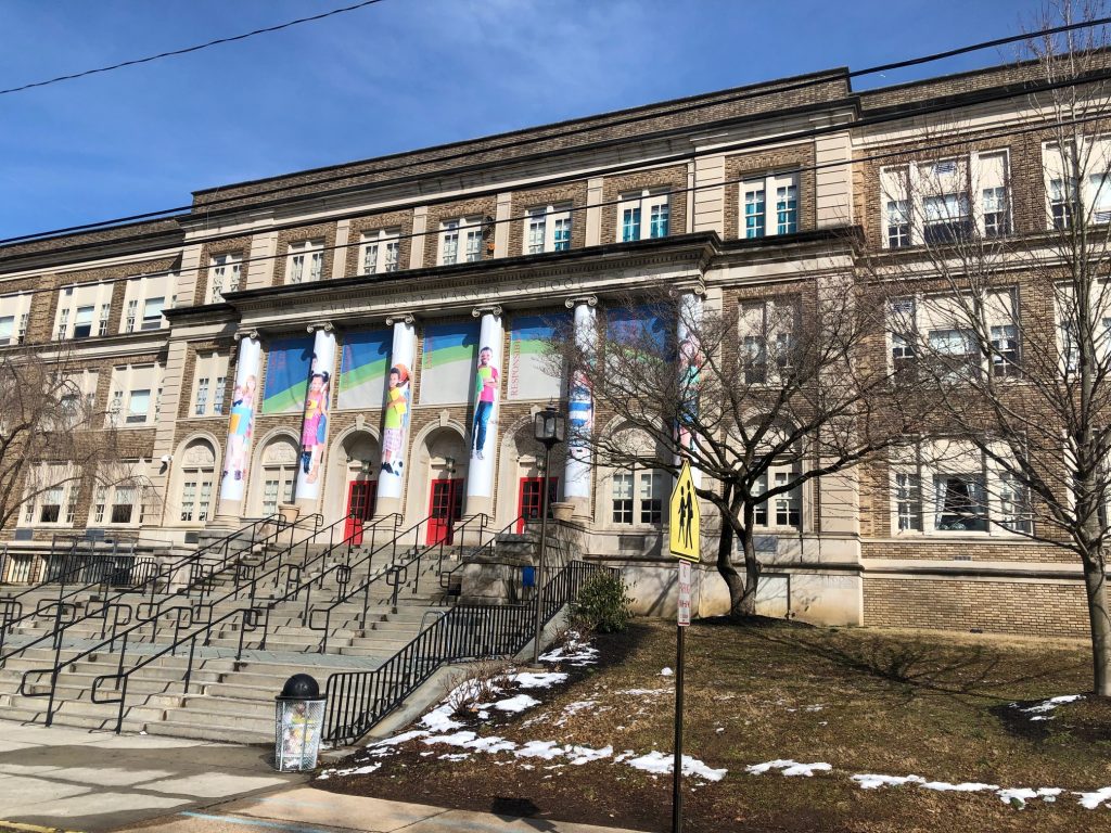 Warner Elementary in Wilmington A lawsuit seeks to force Delaware's three counties to conduct a property reassessment to help provide more money to struggling schools such as Wilmington's high-poverty, low-performing Warner Elementary. (Cris Barrish/WHYY)